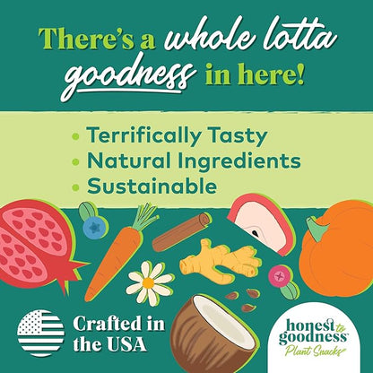 Honest to Goodness Plant Snacks Dog Treats, Enriched with Omega 3s & Postbiotics, 8oz Variety Pack, 6 Bags