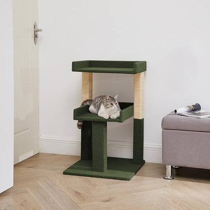 Lulu Large Cat Tower Green