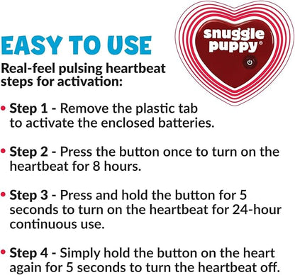 Original Snuggle Puppy Toys - Heartbeat Puppy for Dogs - Pet Anxiety Relief and Calming Aid - Comfort Dog Toys for Behavioral Training