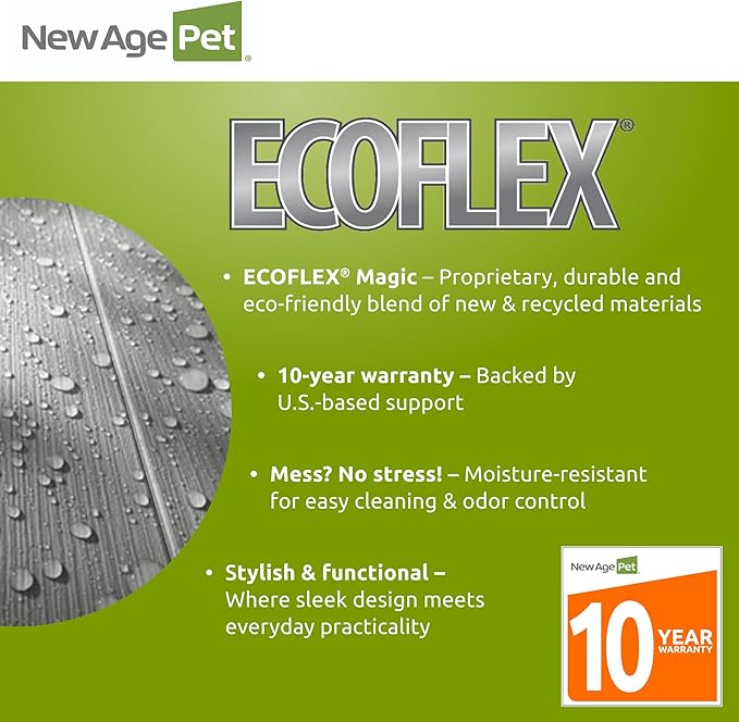New Age Pet® Madagascar Vertical Reptile Lounge Habitat, (30" L x 24" W x 36" H) Arboreal Chameleon Cage Made with ECOFLEX®, Non-Toxic & Eco-Friendly Materials, Quick & Easy Assembly
