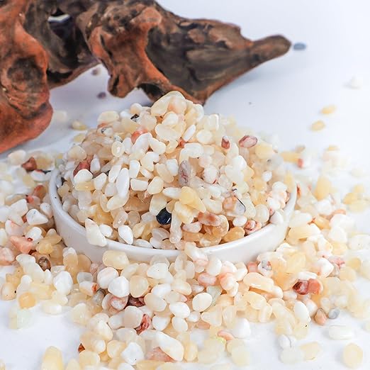 2.4lb Aquarium Gravel for Plants,1/5 Inch Natural Decorative River Rocks for Succulent and Cactus Landscaping, Natural Small Rocks for Fish Tanks, Vases & Terrariums