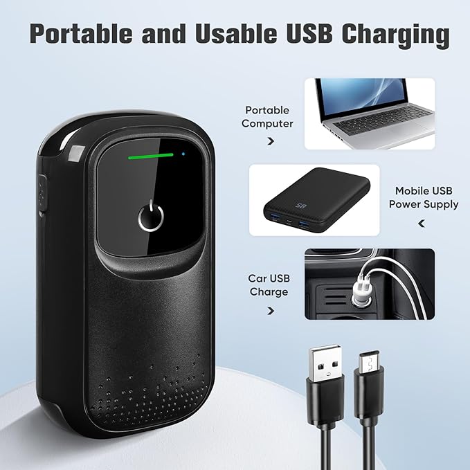 KEDSUM Aquarium Air Pump, USB Rechargeable Fish Aerator Pump with Accessories for 0-60 Gallons, Portable Fish Tank Bubbler, Used for Outdoor-Fishing, Power Outages and Emergency