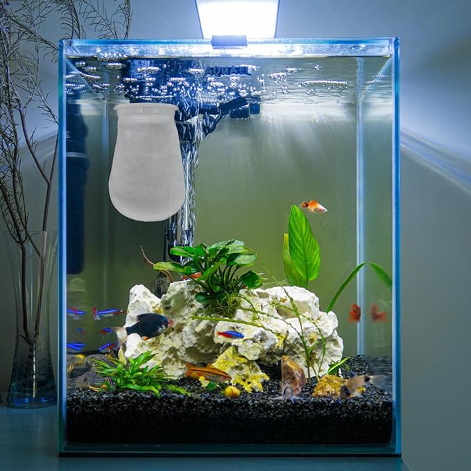 4Pcs 4 Inch Ring Filter Socks 200 Micron, Aquarium Filter Socks, 4 Inch Ring by 7 Inch Long, Aquarium Filter Bags for Freshwater Saltwater Aquariums Fish Tank,Sump Filter Socks,Use in Ponds Overflows