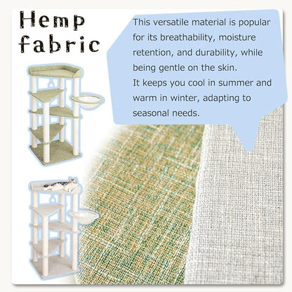 Cat Tree for Indoor Cats, 53” Tall Modern Cat Tower with Acrylic Bowl Bed & Multi-Level Platforms, Stable Cat Condo for Large Cats (Light Gray)