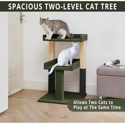 Lulu Large Cat Tower Green