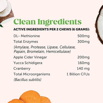 Grass Green Max Strength Burn Spot Chews for Dogs - Premium Formula - Dog Pee Lawn Spot Saver Supplement Caused by Dog Urine, Supports Healthy Digestion w/Probiotics + DL-Methionine - 90ct