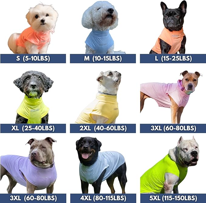 Spark Paws Sunblock Dog T-Shirt, SPF30 Protection, Lightweight Breathable Quick Dry for Dogs with Sensitive Skin - Blue & Mint (Set of 2) - XL