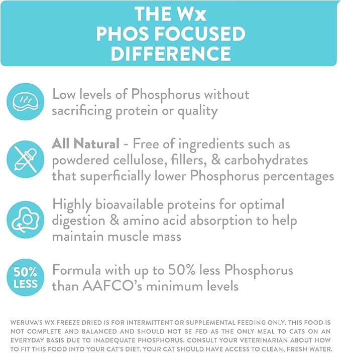 Weruva Wx Phos Focused Freeze Dried, Chicken Breast & Tilapia Formula, 7oz Bag
