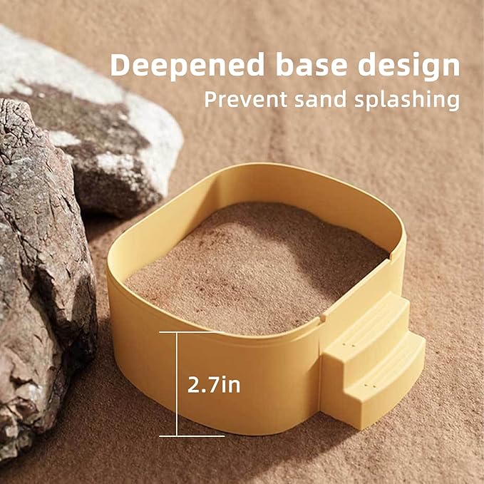 Hamster Sand Bath Container Box Large Space Hamster Bathtub Digging Sand Container for Pygmy Hamsters, Chinchilla, Rats, Mice, Gerbils, Other Small Animal (White)