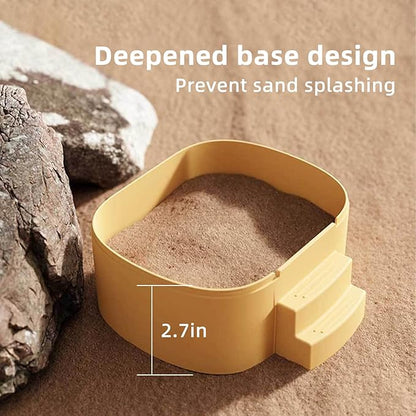 Hamster Sand Bath Container Box Large Space Hamster Bathtub Digging Sand Container for Pygmy Hamsters, Chinchilla, Rats, Mice, Gerbils, Other Small Animal (White)