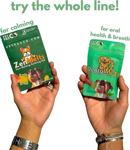 Bad Breath Oral Support for Dogs 5 in 1 – 10 Oral Melts – Natural Sage, Spirulina, Apple Cider Vinegar – Dog Dental Care Products & Breath Freshener – Fast Dissolving Dog Breath Treats