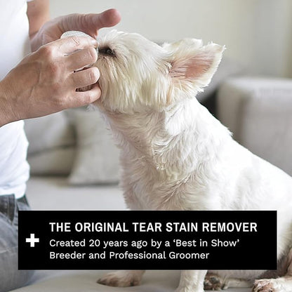 Eye Envy Dog Tear Stain Remover Starter Kit. 100% Natural, Safe. Contains: Stain Solution, Applicator Pads, and Stain Powder. Tear Stain Treatment Kit. Lasts 30-45 Days. Made in USA