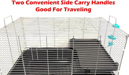 Large Pet Products Universal 2-Level Small Animals Home Critters Habitat Cage Narrow 3/8-inch Wire Spacing for Wide Variety Exotics Animal Hamster Rat Mice Mouse Gerbil Guinea Pig Chinchillas Ferret