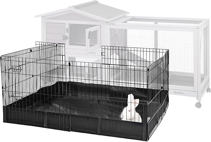 Aivituvin Rabbit Playpen Pet Pen Small Animal Cage with Waterproof Liner - Extension Playpen
