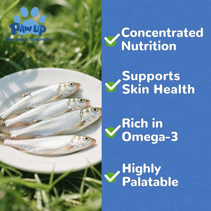 Freeze Dried Minnows Cat Treats – 100% Raw Single-Ingredient Pet Fish Snacks – Rich in Omega-3, Grain-Free – Healthy Training Rewards & Meal Toppers for Dogs & Cats, 2.8 oz