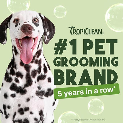 TropiClean Deodorizing Dog Shampoo for Smelly Dogs, Powerful Odor Control, Puppy Safe, Made in the USA, Aloe & Coconut Scent, Cat Friendly, 20oz.