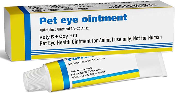 Pet Eye Health Ointment for Dogs, Cats, Cattle, Sheep, Horses, Birds and Puppies, Kitten - 1 Tube 0.35 oz /10g