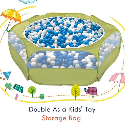 Pawaboo Small Animals Playpen, Waterproof Small Pet Cage Tent with Zippered Cover, Portable Outdoor Yard Fence with 3 Metal Rod for Chick/Kitten/Puppy/Guinea Pig/Rabbits/Hamster/Chinchillas,Green