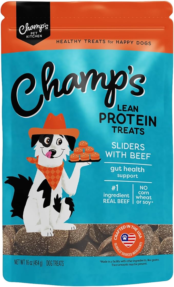 Soft Dog Treats for Digestive Support/Gut Health & Training Snacks Made with Pumpkin, Oat Fiber & Vinegar - Beef Sliders - 16 oz
