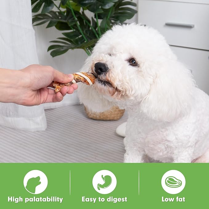 MON2SUN Dog Treats, Triple Flavor Jerky Twist Sticks, 5-7 Inch Chicken Duck and Codfish Sticks Chews for Small Dogs, Healthy Snacks, 17.64 oz (25 Count-Pack of 1)