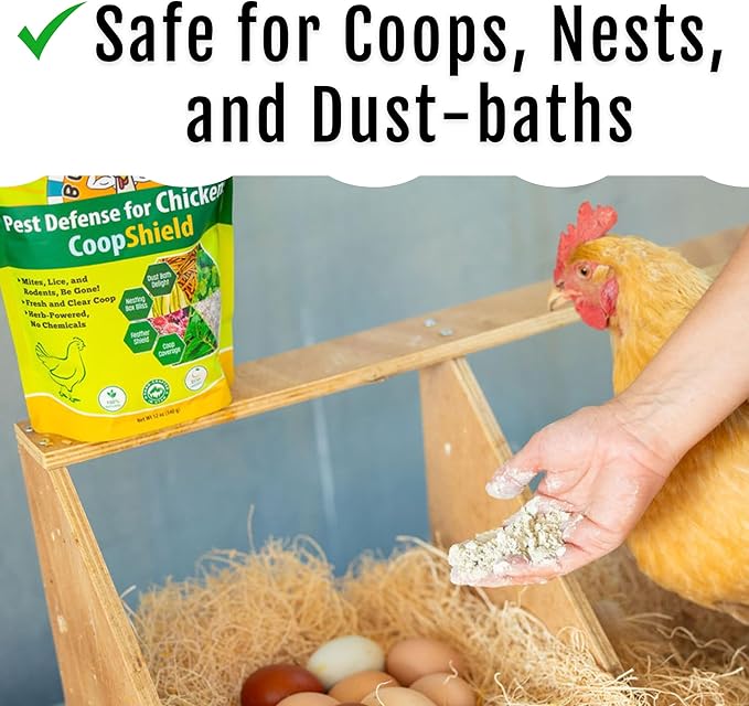 Dust Bath Herb Blend for Chickens - Keep Feathers Clean & Healthy - Food Grade, Natural Nesting Box Herbs for Bedding, Coop Floor, USA (12 oz)