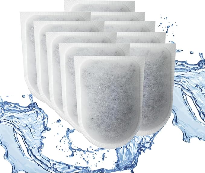 10Pack Carbon Filters for Aquariums, Fits Whisper EX Filters, Compatible with Whisper EX30/EX45/EX70 Filters,Large Carbon Filter Cartridges