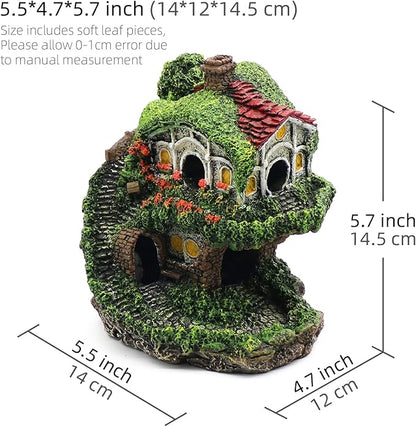 Aquarium Decor Hideaway Cave, Betta Fish Tank House Accessories for Amphibians, Goldfish, Shrimp, Conch