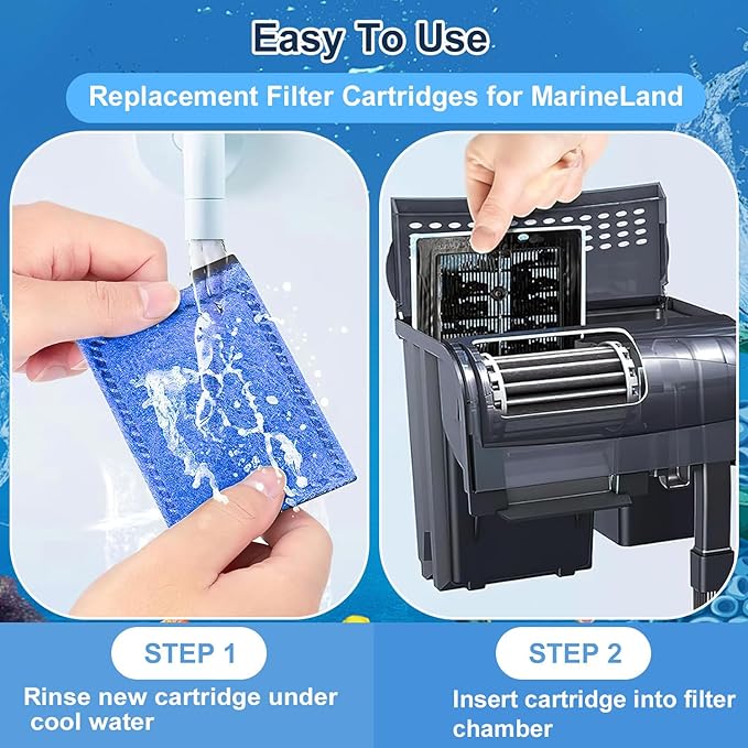 12 PCS Aquarium Filter Cartridge Filters, Rite-Size B (EZ-Change #2) Fish Tank Filter Cartridge, Replacement with Power Filters 100 125 Pro Power Filter 150 175