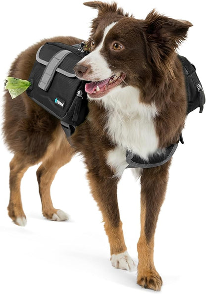 PetAmi Dog Backpack for Medium & Large Dogs, Saddle Bag for Dogs to Wear for Hiking, Pet Backpack Harness Dog Pack with Reflective Side Pockets for Walking Running