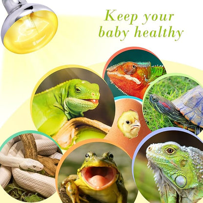 100W UVA UVB Reptile Light, Full Spectrum Reptile Heat Lamp Basking Bulb for Bearded Dragon, UVB Bulb Heat Light for Reptiles & Amphibians