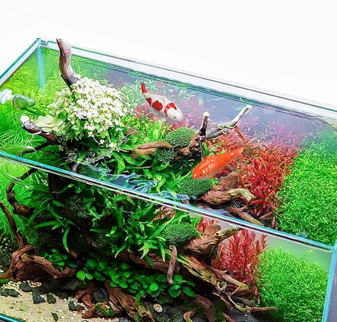 Housoutil 2pcs Ceramic Fish Ornaments Floating Fish Decorations for Aquarium Pond Home Decor