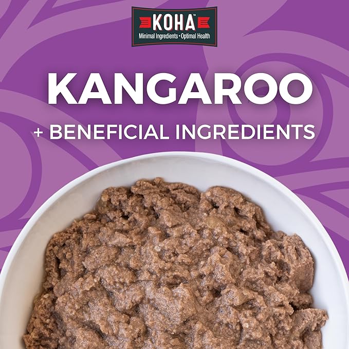 KOHA Limited Ingredient Diet Kangaroo Entrée for Dogs - Grain Free Wet Dog Food with No Fillers - Sensitive Stomach Kangaroo Dog Food, 13 oz - Trial Pack (3 Cans)