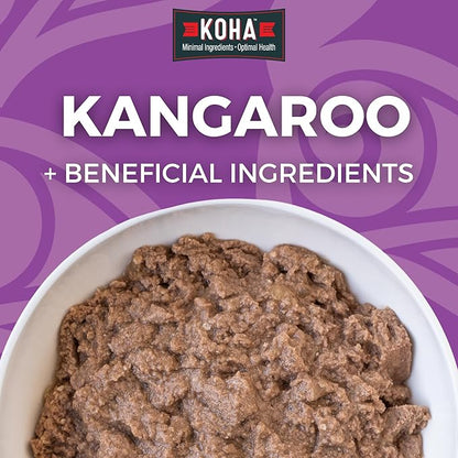 KOHA Limited Ingredient Diet Kangaroo Entrée for Dogs - Grain Free Wet Dog Food with No Fillers - Sensitive Stomach Kangaroo Dog Food - 13 oz Pack of 12