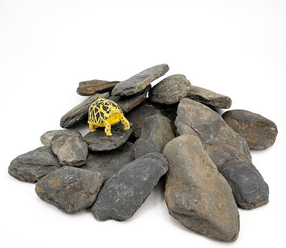 Aquarium Stone Stream Turtle Platform Natural Slate 3-8 inches basking Rock for Aquarium Decoration Turtle Tanks and Amphibian & Reptile Terrariums (10lb)