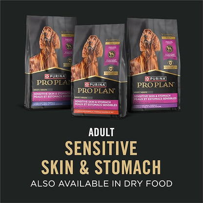 Purina Pro Plan Sensitive Skin and Stomach Wet Dog Food, Salmon and Rice and Lamb and Oat Meal Variety Pack - (Pack of 12) 13 oz. Cans