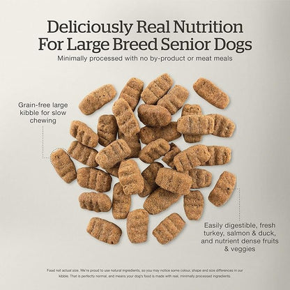 Now Fresh Grain-Free Large Breed Senior Dry Dog Food with Turkey, Salmon & Duck, Premium Kibble Made with Real Meat & Fish, Chicken-Free, Added Glucosamine & Chondroitin for Healthy Joints, 25 lb Bag