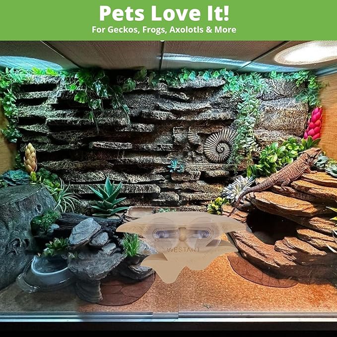 Mushroom Decor for Reptile Tank, Fish Tank, Pet-Safe Bearded Dragon Tank Accessories, Realistic Terrarium Plants for Leopard Geckos, Crested Geckos, Tree Frogs, Snakes (Almond, Trio Cap)