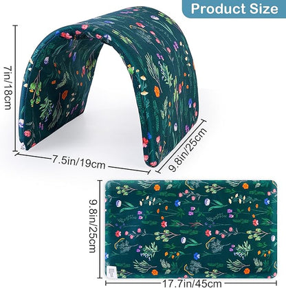 Bienbee Guinea Pig Tunnel, Guinea Pig Hideout, Washable Rabbit Tunnel and Bunny House, Rabbit Toys in Cages for Guinea Pig Bunny Rabbit Small Animal Green Flowers