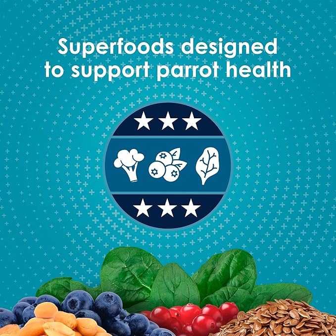 Kaytee Forti-Diet Pro Health Nourish+Protect Parrot Food, Comprehensive Nutrition Backed by Science, Digestive Health, Immune Support, 5 pounds