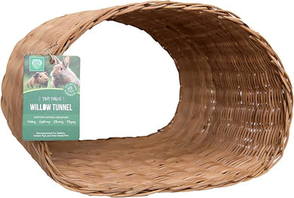 Small Pet Select - Jumbo - Tiny Paws Hand-Made Willow Tunnel for Rabbits, Guinea Pigs, Cats and Other Small Animals