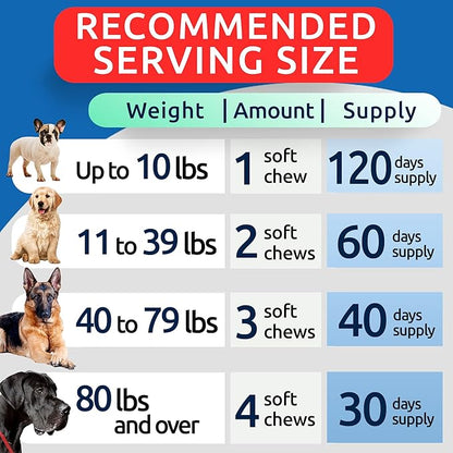 Hemp Chews Dogs Hip Joint Pain Relief - Glucosamine Chondroitin Hemp Treats for Joint Health - Dog Joint Supplement Large Breed & Small - Hemp Oil Pill - Canine Vitamin Treat Old Dog (240Ct/Chicken)