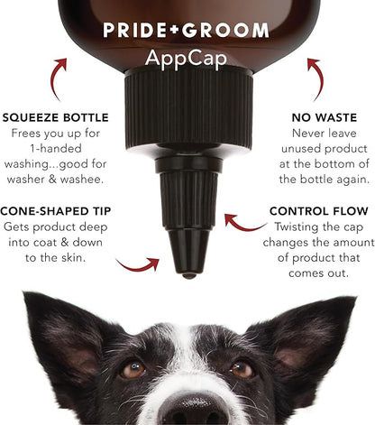Pride and Groom The Shedder | Dog Deshedding Shampoo | All Natural Body Wash with Essential Oils & Ingredients That Reduce Pet Shedding & Fur Dander for Curly and Wavy Coats – 128oz
