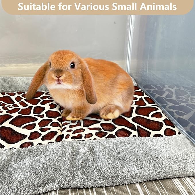 kathson Large Guinea Pig Bed, 35 x 21 inch Soft Rabbit Mat, Cage Liner for Small Animals, Washable Thick Warm Bedding Mats for Bunny, Ferret, Chinchilla, Hedgehog