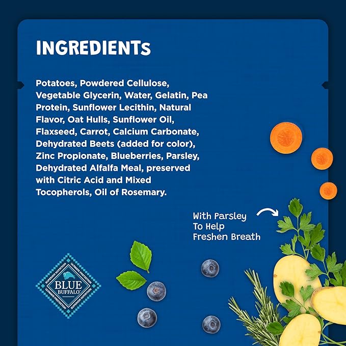 Blue Buffalo Dental Bones Mini Natural Dental Chew Dog Treats Bag Value Pack