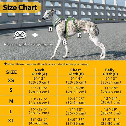 Escape Proof Dog Harness, No Pull Reflective Harness with Lift Handle, Adjustable Pet Vest with Front and Back Leash Clips for Small Medium Large Dogs Walking Hiking Training (Black,XL)