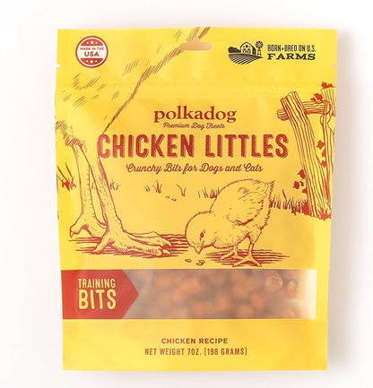 Polkadog Chicken Littles Crunchy Training Bits – All Natural, Limited Ingredient Healthy Training Treats for Dogs. Handcrafted & Made in USA. Great for Dogs with Allergies or Sensitive Stomachs – 7oz