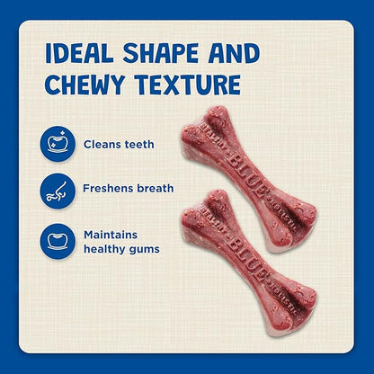 Blue Buffalo Dental Bones Mini Natural Dental Chew Dog Treats Bag, 12oz. Bag