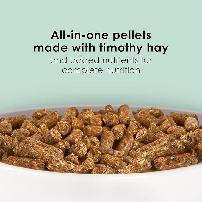 Kaytee Timothy Complete Guinea Pig Food, Made with Timothy Hay, High in Fiber, Supports Dental Health and Digestion, Long-lasting Vitamin C, 5 pounds