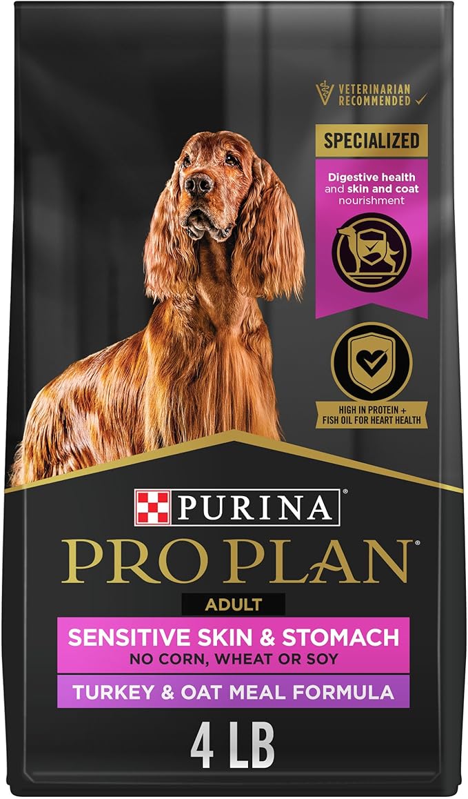 Purina Pro Plan Sensitive Skin and Stomach Dry Dog Food Turkey and Oat Meal - 4 lb. Bag