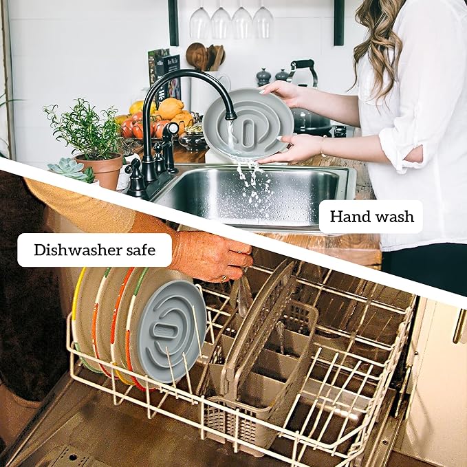 OHMO Slow Feeder Dog & Cat Bowl, Non-Slip with Suction Cup, Food-Grade Silicone, Anti-Choking & Anti-Bloat (Coral, M-Infinite, 7.3")